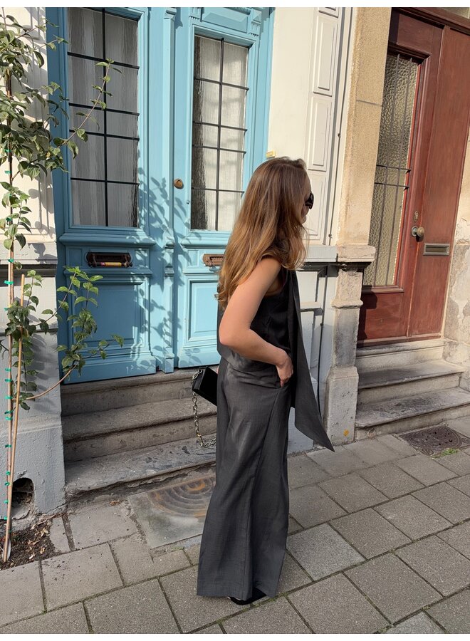 YASELURA SCARF TOP GREY