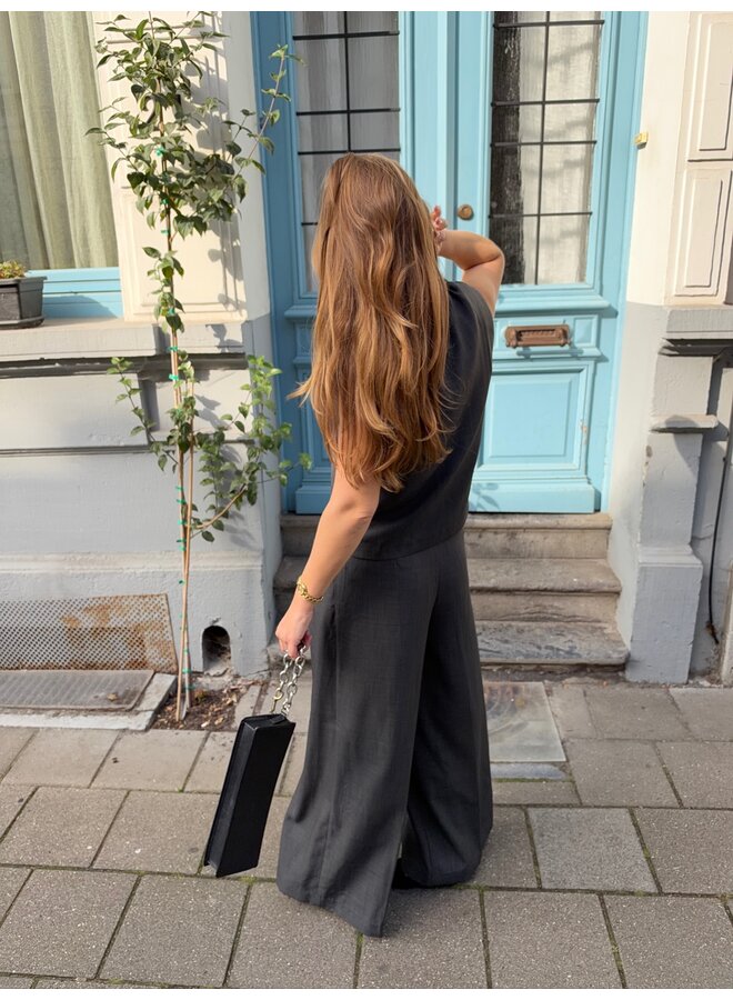 YASELURA SCARF TOP GREY