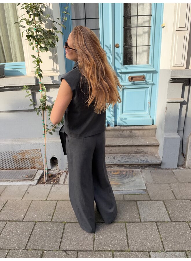YASELURA SCARF TOP GREY
