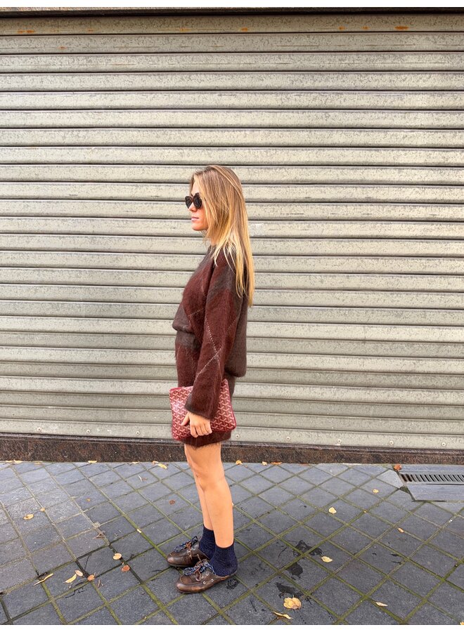 YASARGY MOHAIR KNIT PULLOVER BROW