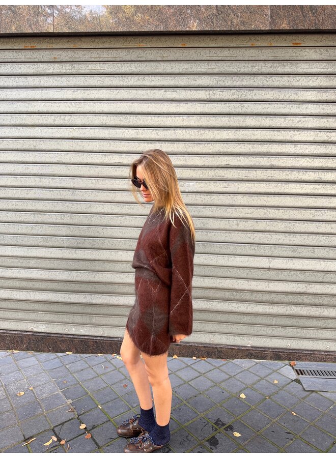 YASARGY MOHAIR KNIT PULLOVER BROW