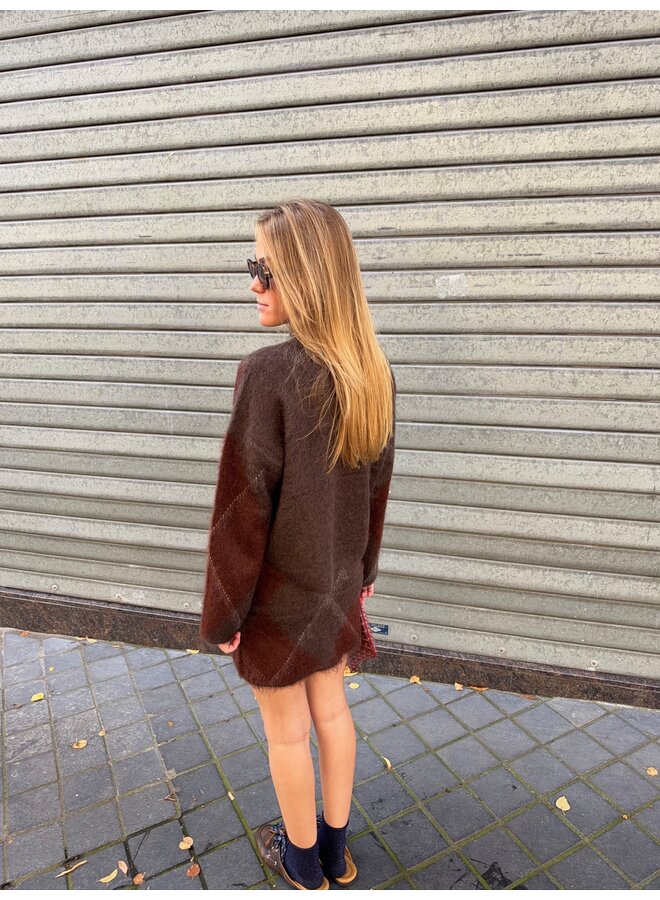 YASARGY MOHAIR KNIT PULLOVER BROW