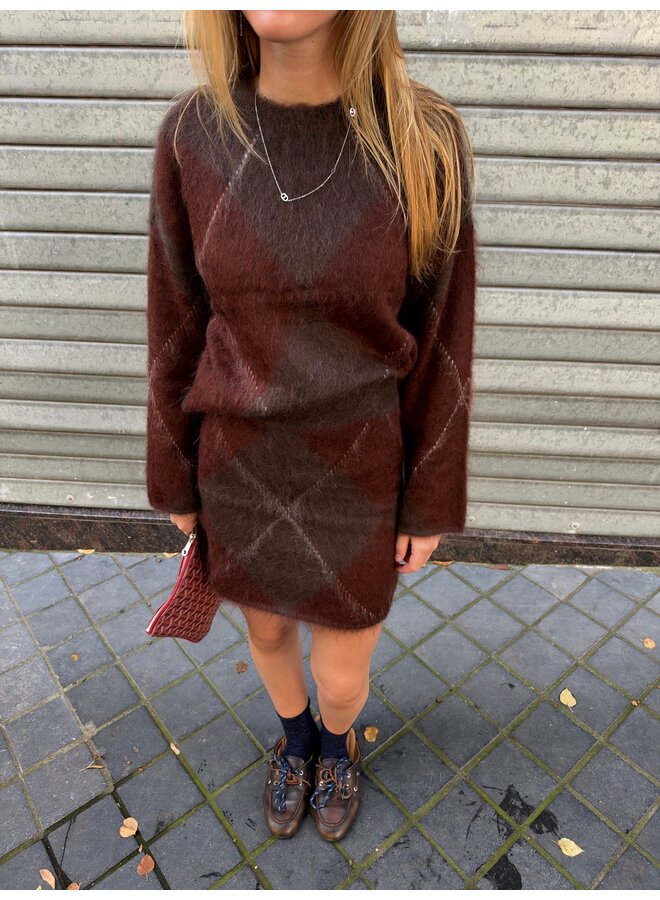 YASARGY MOHAIR KNIT PULLOVER BROW