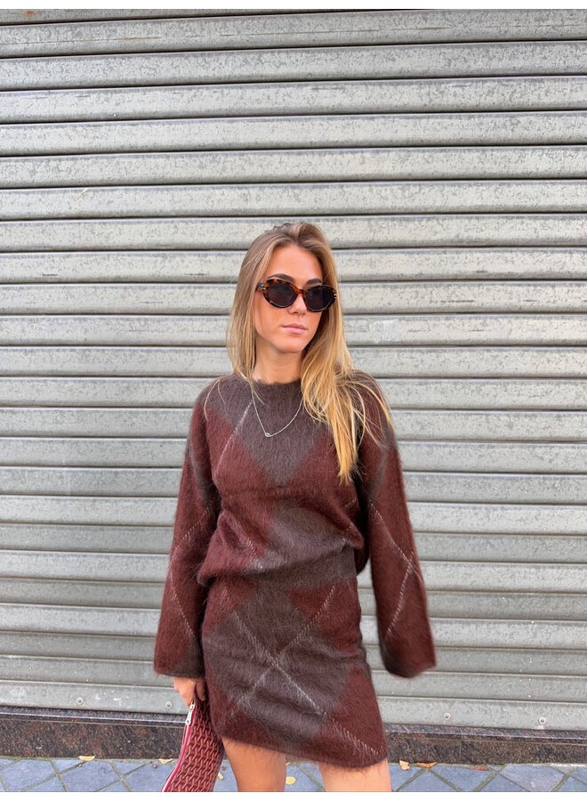YASARGY MOHAIR KNIT PULLOVER BROW