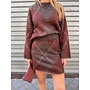 YASARGY MOHAIR KNIT SKIRT BROWN