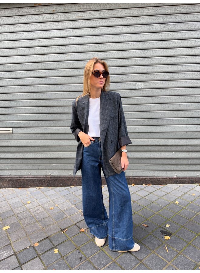 YASBEA WIDE JEANS DARK BLUE