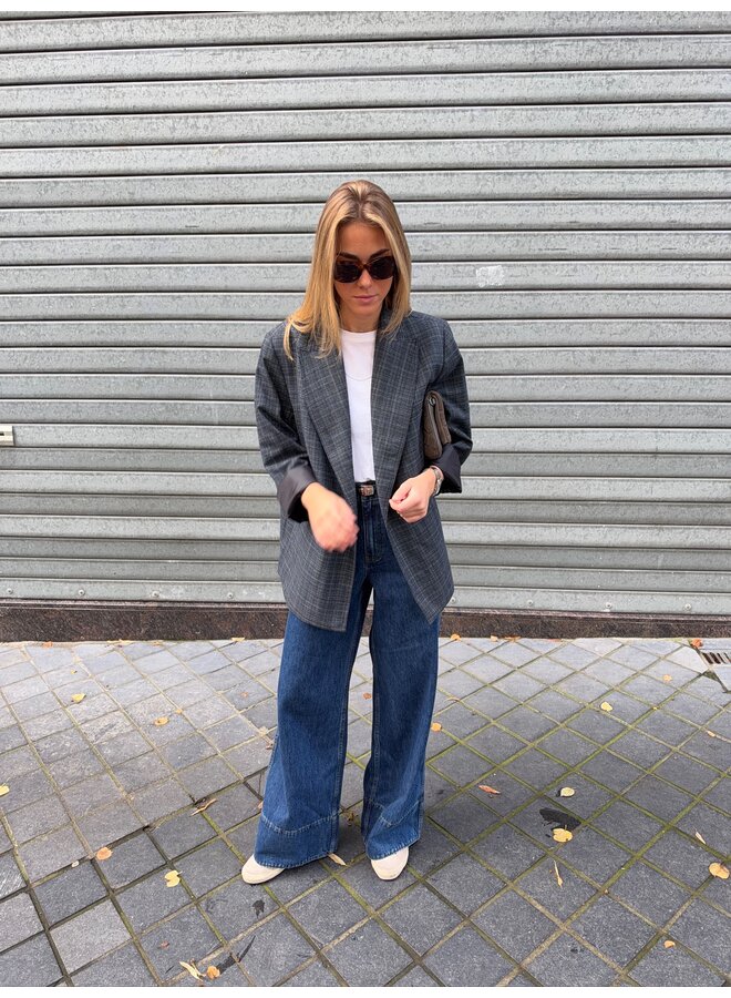 YASBEA WIDE JEANS DARK BLUE