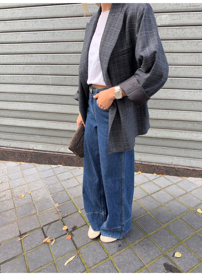 YASBEA WIDE JEANS DARK BLUE