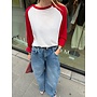 BASEBALL T-SHIRT RED WHITE