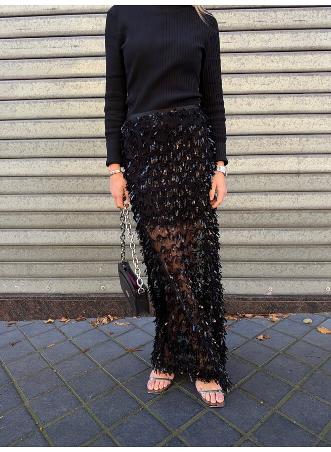 UNION SKIRT BLACK GLITTER