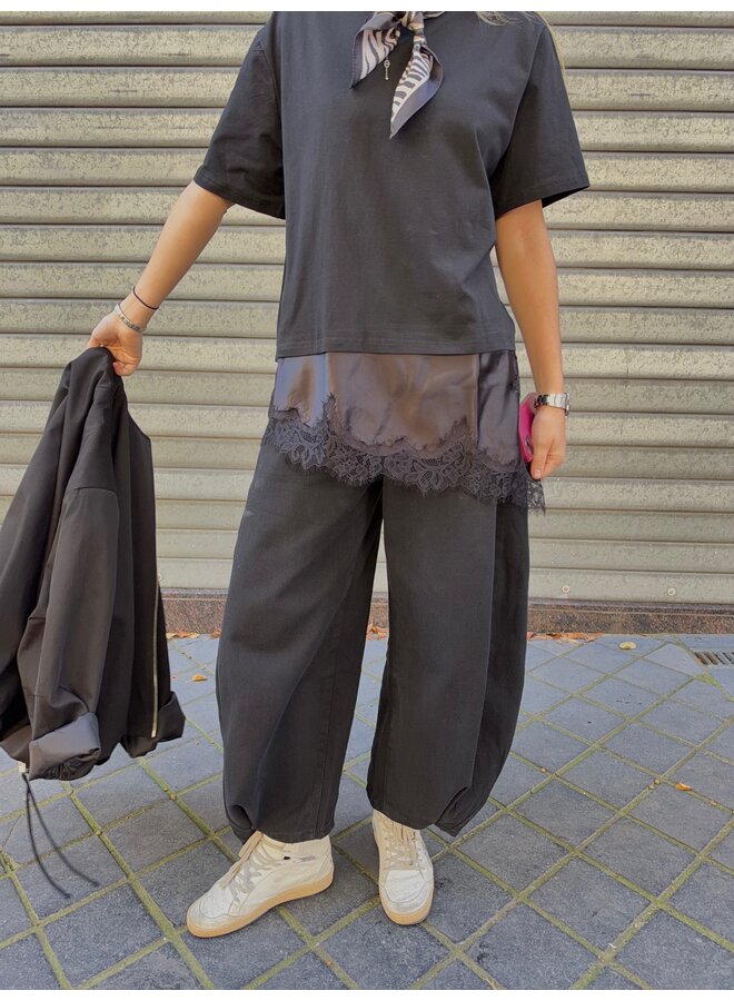BARREL JEANS BLACK
