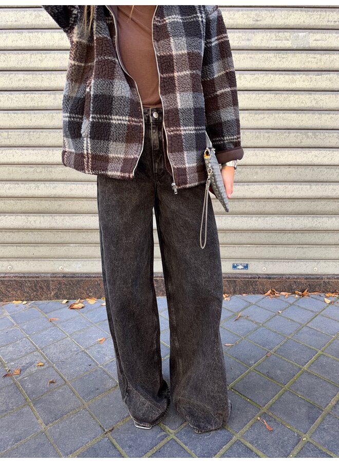 FIENE JEANS BLACK ACID WASH