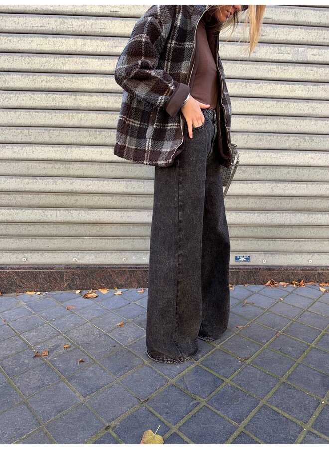 FIENE JEANS BLACK ACID WASH