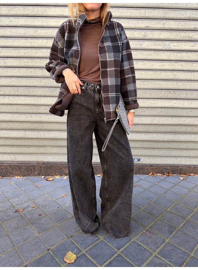 FIENE JEANS BLACK ACID WASH