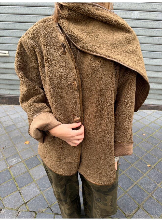 YASOSANA REVERSIBLE SCARF JACKET OTTER