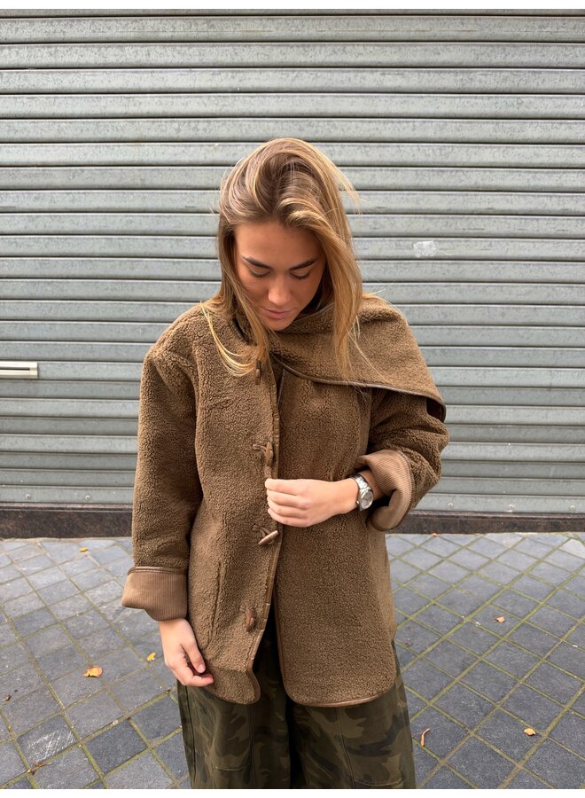 YASOSANA REVERSIBLE SCARF JACKET OTTER