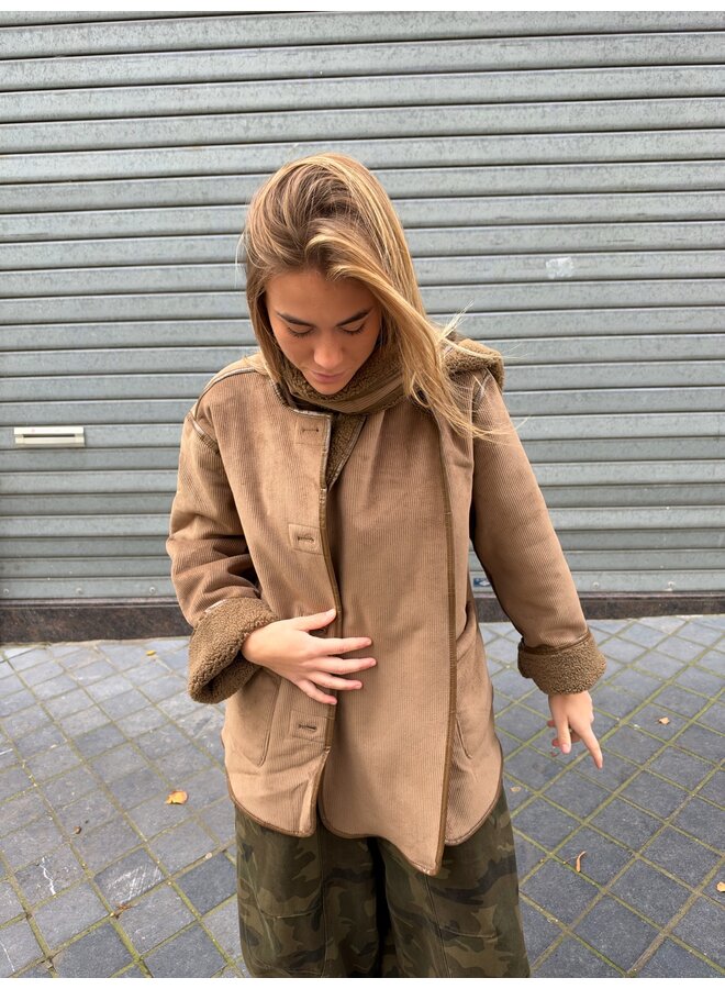 YASOSANA REVERSIBLE SCARF JACKET OTTER