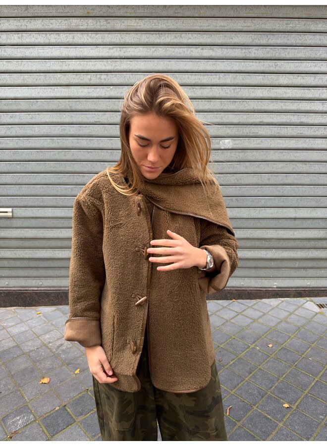 YASOSANA REVERSIBLE SCARF JACKET OTTER