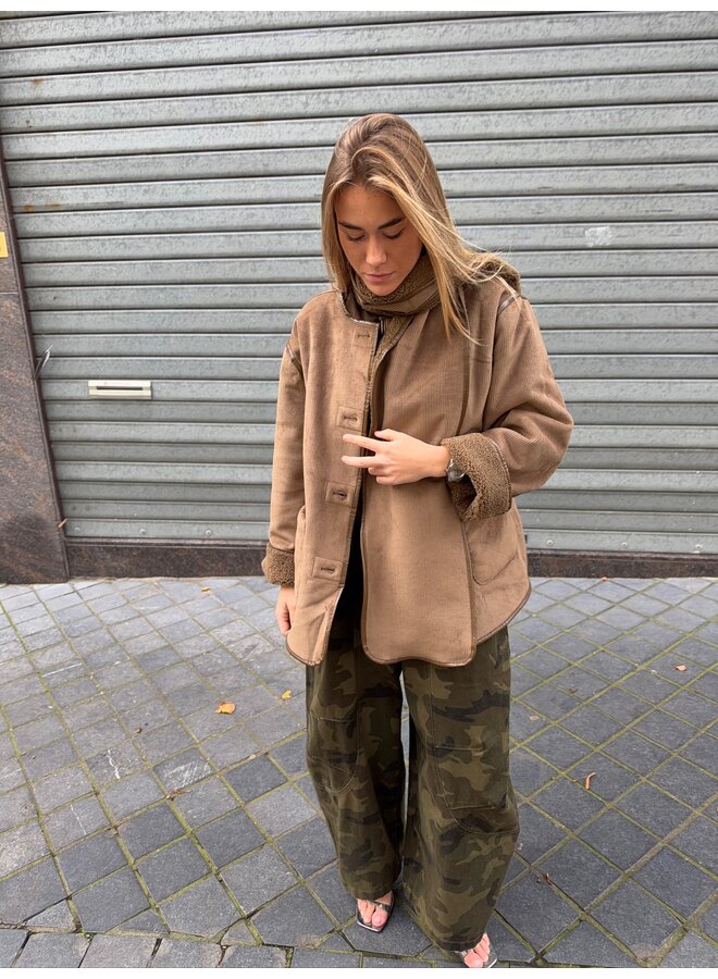 YASOSANA REVERSIBLE SCARF JACKET OTTER