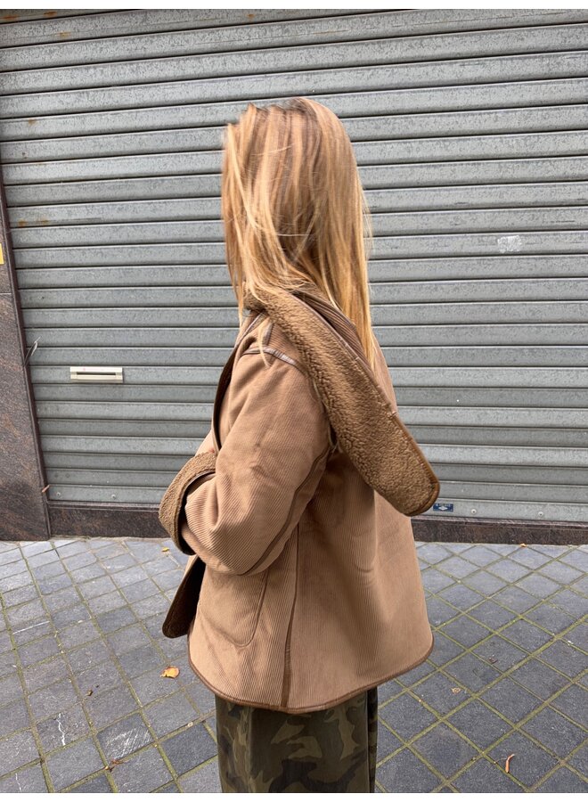 YASOSANA REVERSIBLE SCARF JACKET OTTER