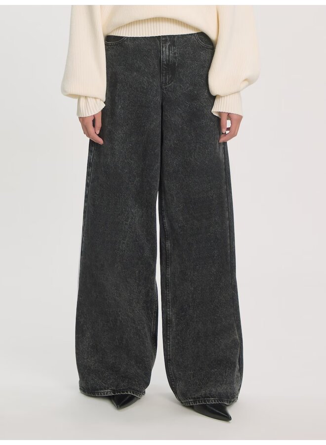 FIENE JEANS BLACK ACID WASH
