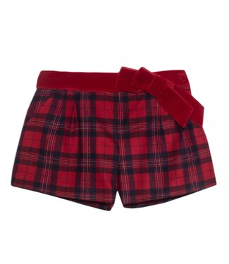 Patachou Short in ruit motief - Rood & Blauw