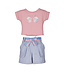 2-Delig set Short & T-shirt - Roze & Blauw