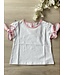 P - T-shirtje met knoopjes - Wit & Roze