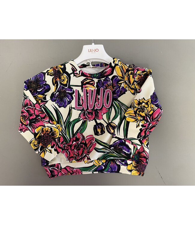 Sweater met grote bloemen – Multicolour