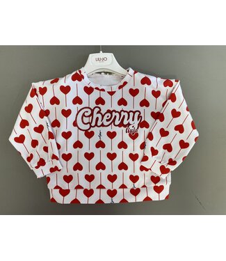 Liu Jo - Baby & Honey Sweater in hartjesstof – White & Red