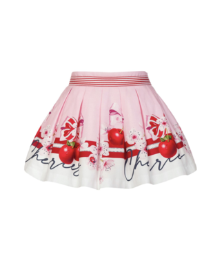 Balloon Chic Rok in kersen stof – Roze