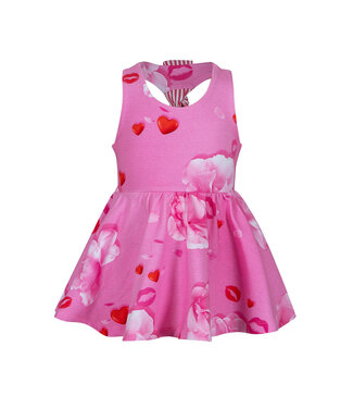 Lapin House Comfy jurk met hartjes – Roze