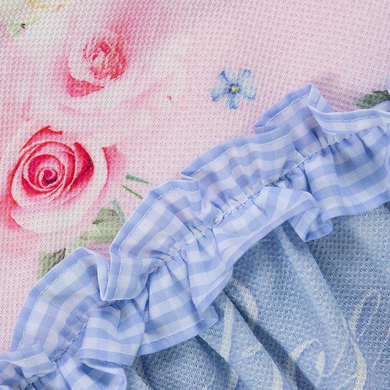 Lapin House Babypakje met ruffles – Blauw & Roze