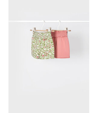 Mayoral Set van 2 shorts – Pink & Flowers