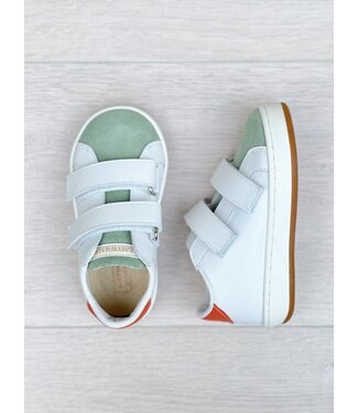 Babywalker Sneaker met velcro – White, mint & Coral