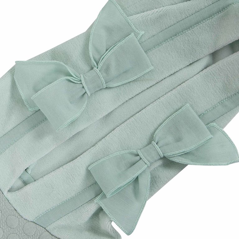 Lapin House Comfy jurk met strikken & ruffles – Mint
