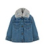 Jeansjas met afneembare teddy – Blauw