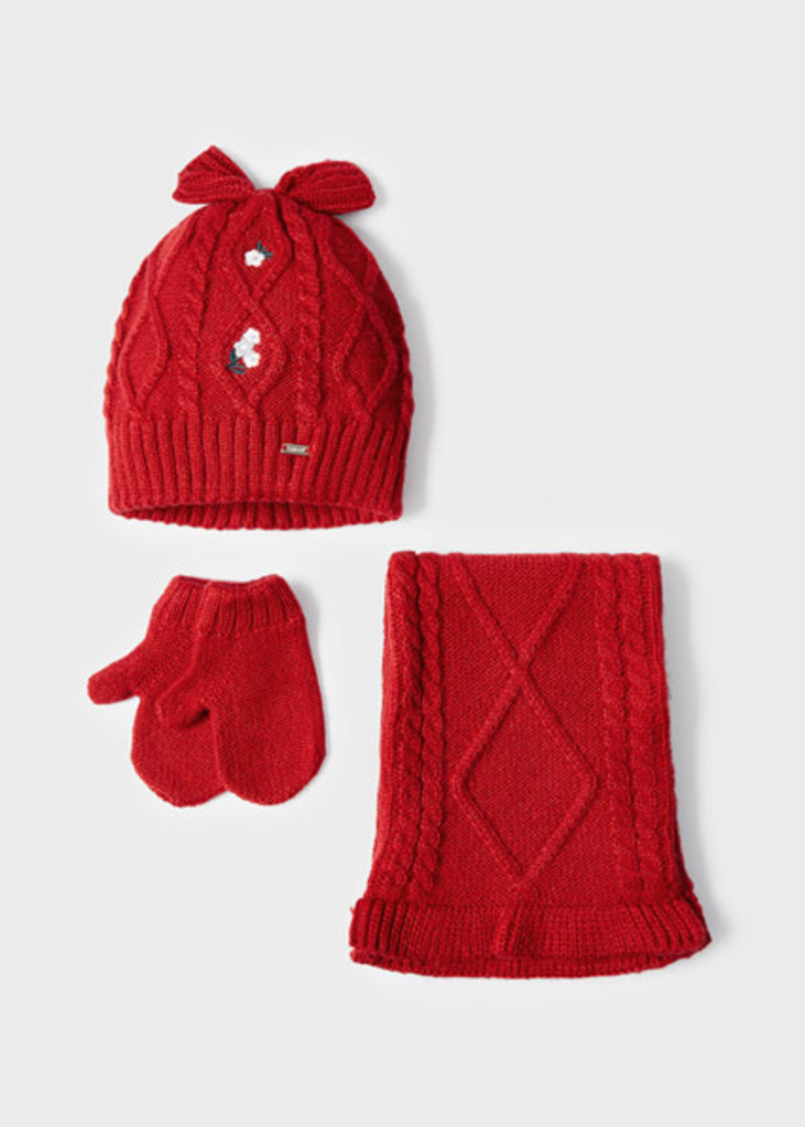 hartstochtelijk multifunctioneel Bully Muts, sjaal & handschoenen – Red - Lil & Lou