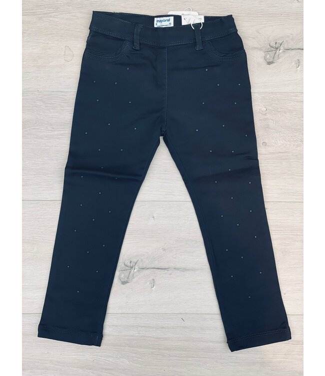 Broek met strass – Marineblauw