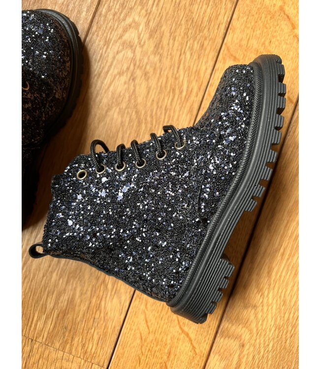 Boots in glitter - Nachtblauw