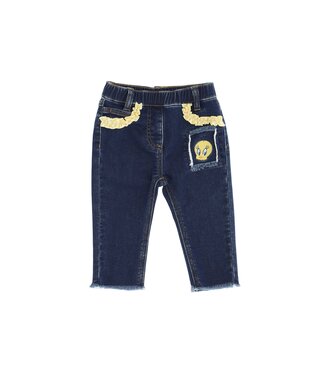 Monnalisa Sample Sale Jeansbroek tweety - Blauw