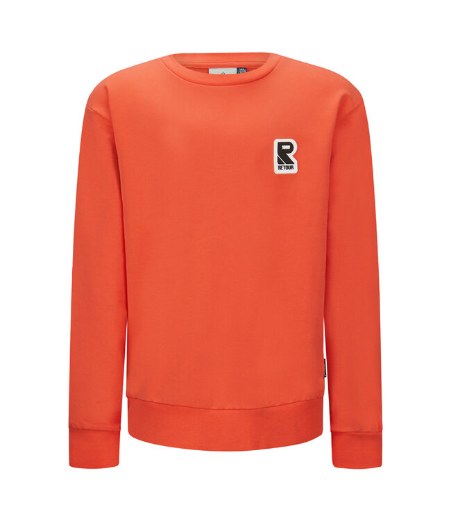 Sweater met logo SAMMY - Orange Coral