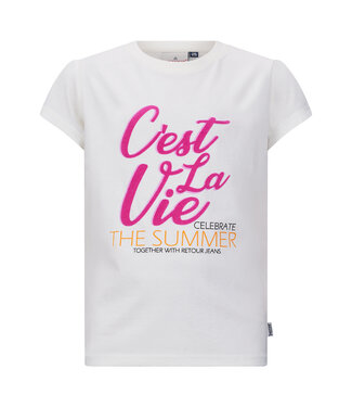Retour Denim de Luxe T-shirt ' C'est La Vie' - Optical White