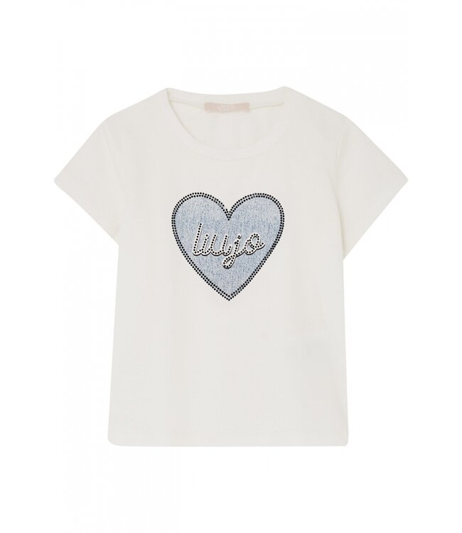 T-shirt met hart en steentjes - Snow White