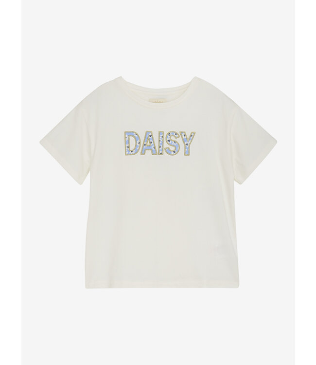 T-shirt met 'DAISY'  - Ecru