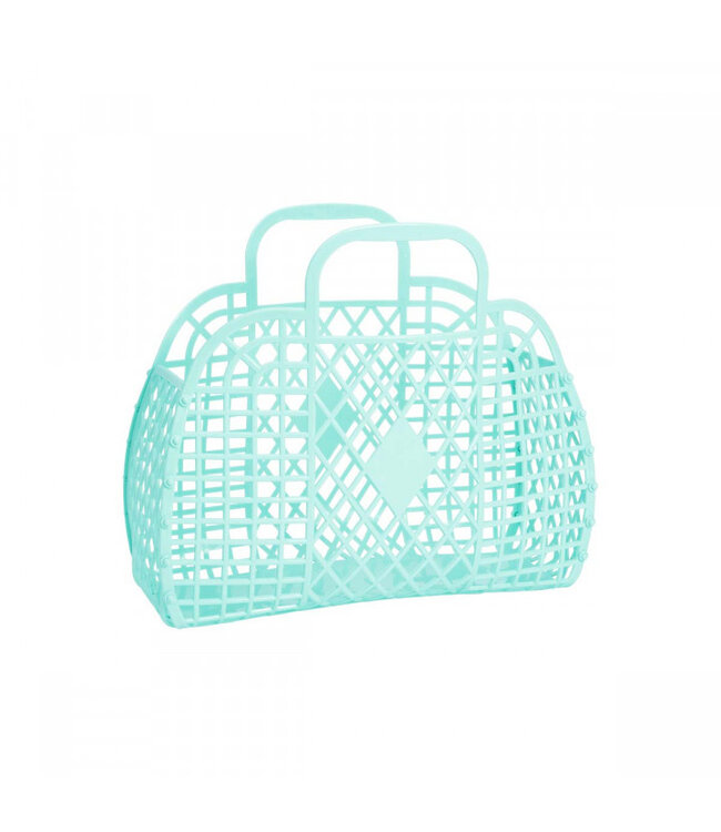 Retro Basket Small - Seafoam
