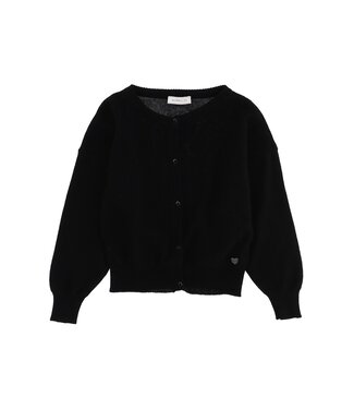 Monnalisa Sample Sale Cardigan met M logo achter - Zwart