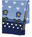 Muts  & sjaal met bloempjes - Blauw