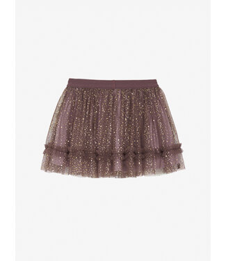 Creamie Rokje Tulle & Glitters - Aubergine