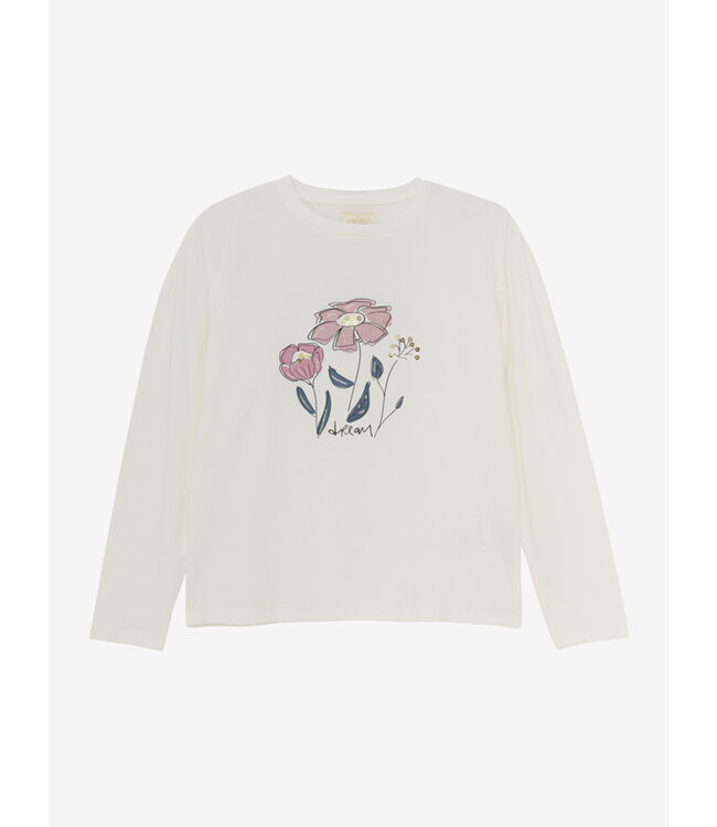 Longsleeve met bloemen - Ecru